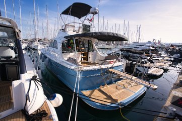 Marina Dalmacija Charter Base Adriana 44 Fly docked in Sukosan, a perfect starting point for your sailing holiday.