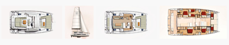 Bali 58 Fly catamarano layout