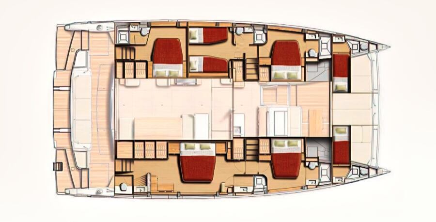 Bali 5.8 Fly - layout cabine