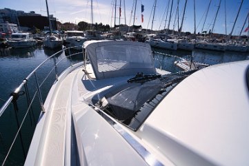 Foredeck Sunbathing Huge sun pads on the bow offer a prime spot for sun worshippers.